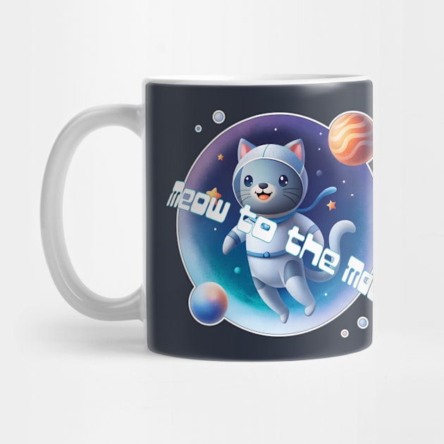 Meow to the Moon by DIGITAL MERCH CREATIONS
